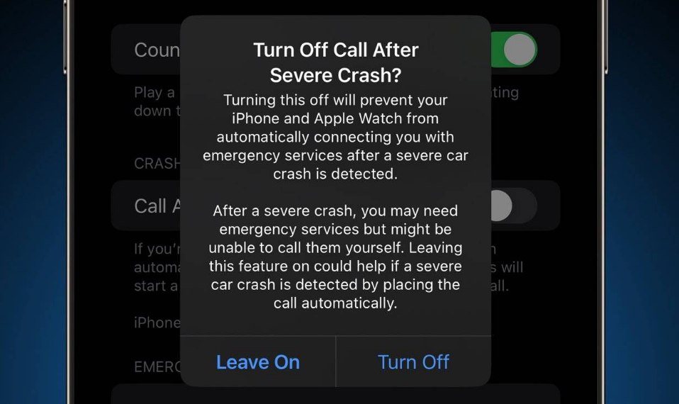 新疆苹果14维修分享 iPhone 14 和 Apple Watch 上关闭崩溃检测 